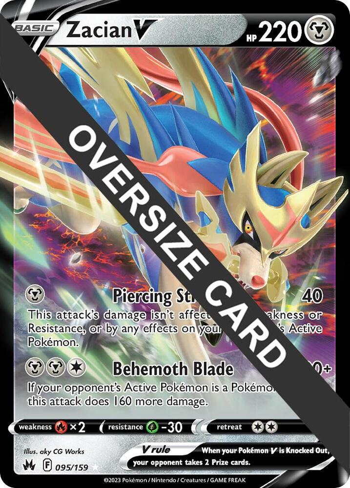 Zacian V - 095/159 095/159 — Jumbo Cards (English Pokémon TCG card)