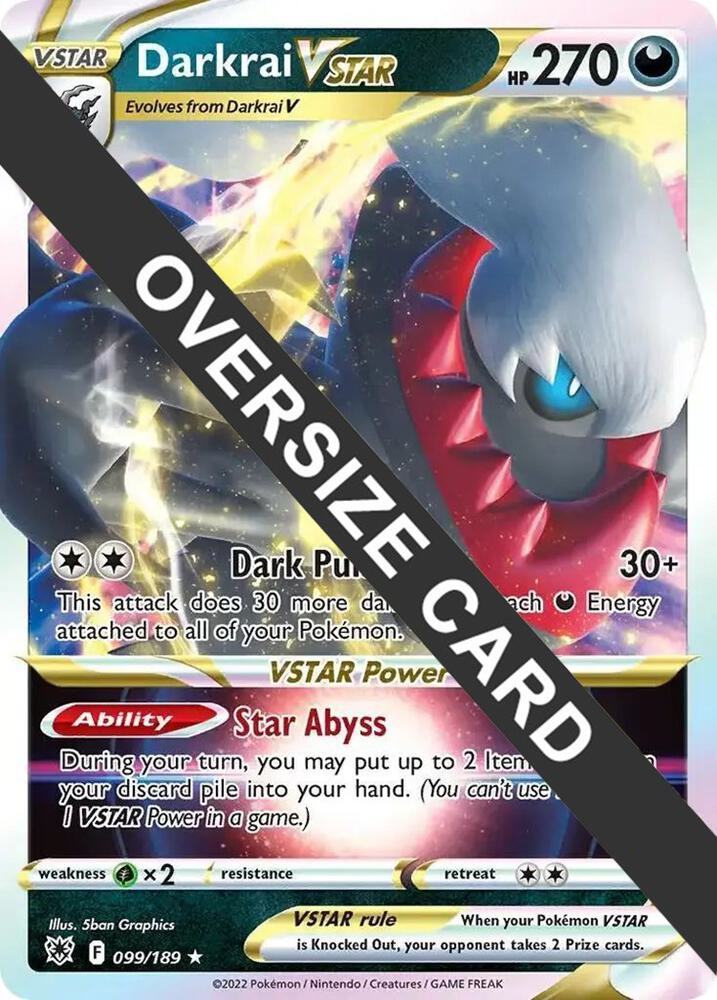 Darkrai VSTAR - 099/189 099/189 — Jumbo Cards (English Pokémon TCG card)