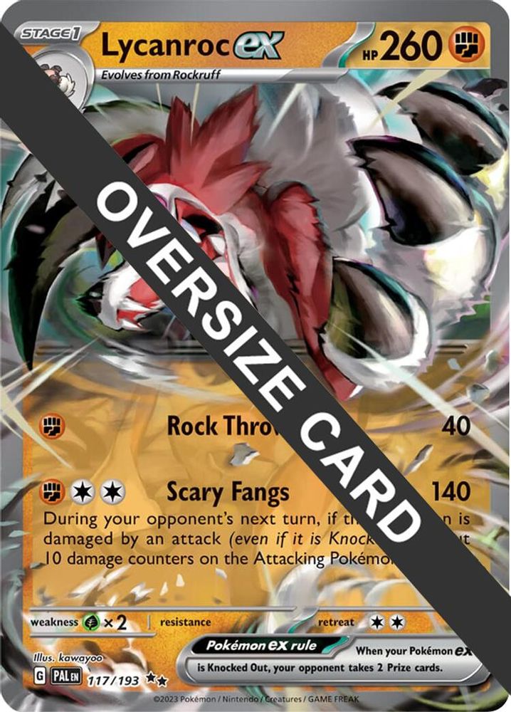 Lycanroc ex 117/193 — Jumbo Cards (English Pokémon TCG card)
