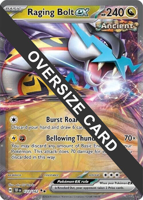 Raging Bolt ex - 123/162 123/162 — Jumbo Cards (English Pokémon TCG card)