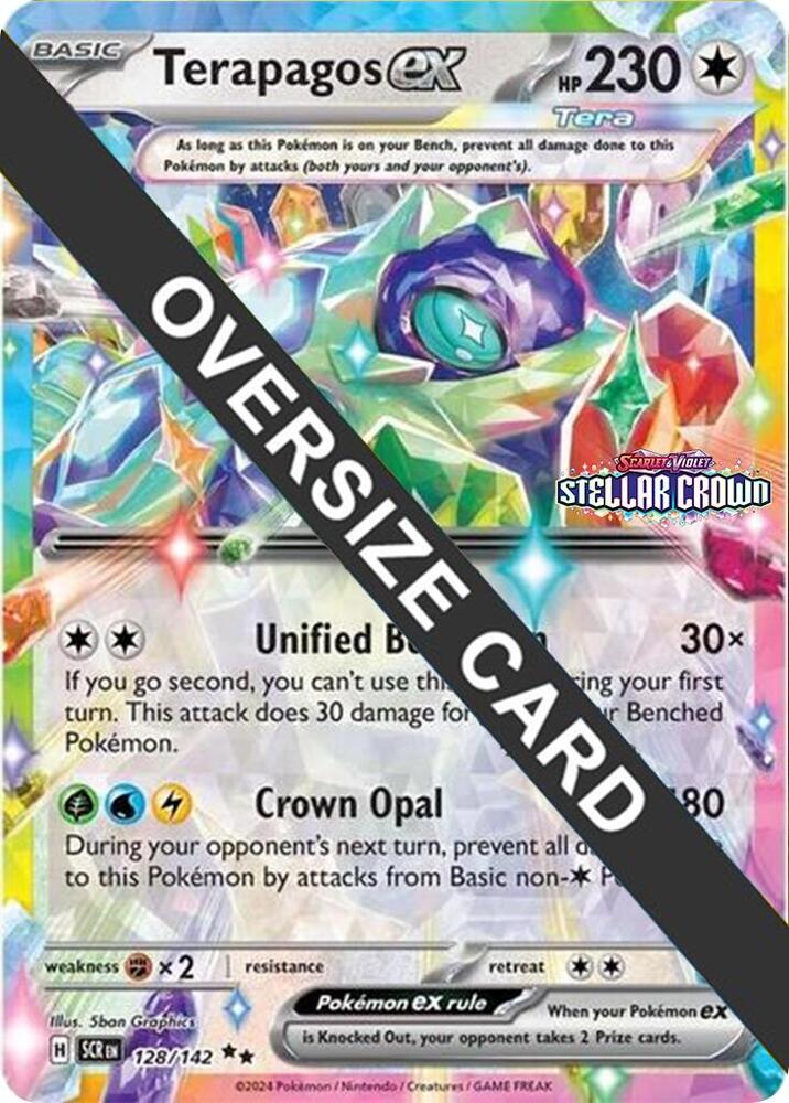 Terapagos ex - 128/142 128/142 — Jumbo Cards (English Pokémon TCG card)