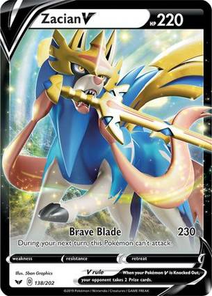 Zacian V - 138/202 138/202 — Jumbo Cards (English Pokémon TCG card)