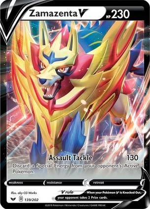 Zamazenta V - 139/202 139/202 — Jumbo Cards (English Pokémon TCG card)
