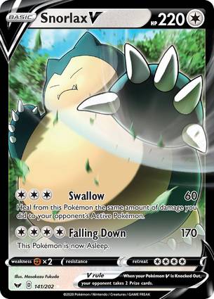 Snorlax V - 141/202 141/202 — Jumbo Cards (English Pokémon TCG card)