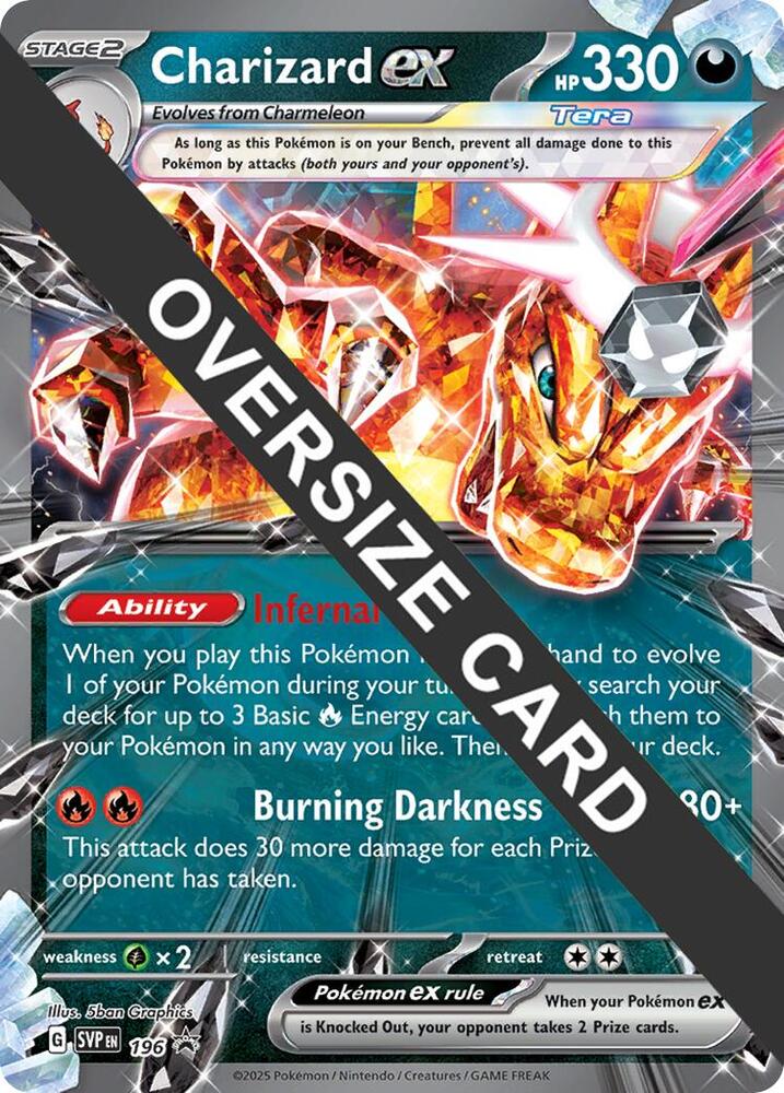 Charizard ex -196 196 — Jumbo Cards (English Pokémon TCG card)