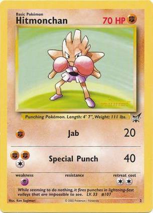 Hitmonchan - 2 (Best of Game 2 Promo) 002 — Jumbo Cards (English Pokémon TCG card)