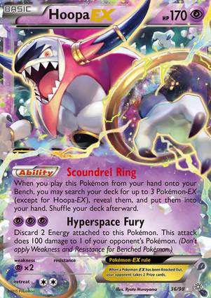 Hoopa EX - 36/98 (Ancient Origins) 036/098 — Jumbo Cards (English Pokémon TCG card)