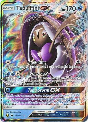 Tapu Fini GX - 39a/147 039a/147 — Jumbo Cards (English Pokémon TCG card)