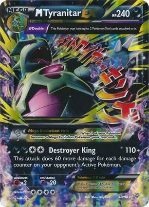 M Tyranitar EX - 43/98 043/098 — Jumbo Cards (English Pokémon TCG card)