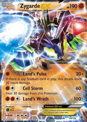 Zygarde EX - 54/124 054/124 — Jumbo Cards (English Pokémon TCG card)