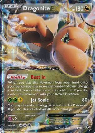 Dragonite EX - 74/111 074/111 — Jumbo Cards (English Pokémon TCG card)