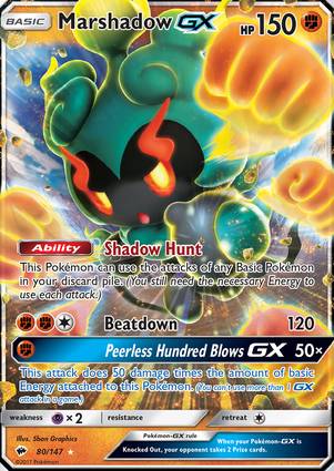 Marshadow GX - 80/147 080/147 — Jumbo Cards (English Pokémon TCG card)