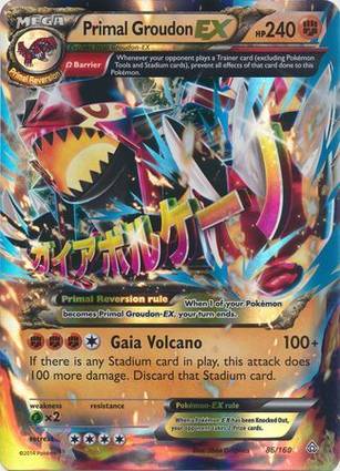 Primal Groudon EX - 86/160 086/160 — Jumbo Cards (English Pokémon TCG card)