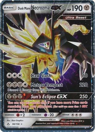 Dusk Mane Necrozma GX - 90/156 090/156 — Jumbo Cards (English Pokémon TCG card)