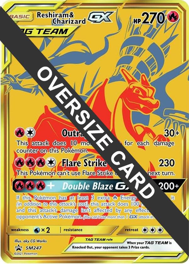 Reshiram & Charizard GX - SM247 SM247 — Jumbo Cards (English Pokémon TCG card)