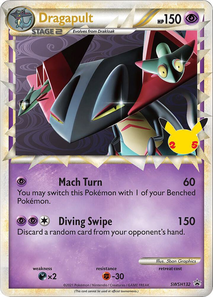 Dragapult (Prime) - SWSH132 SWSH132 — Jumbo Cards (English Pokémon TCG card)