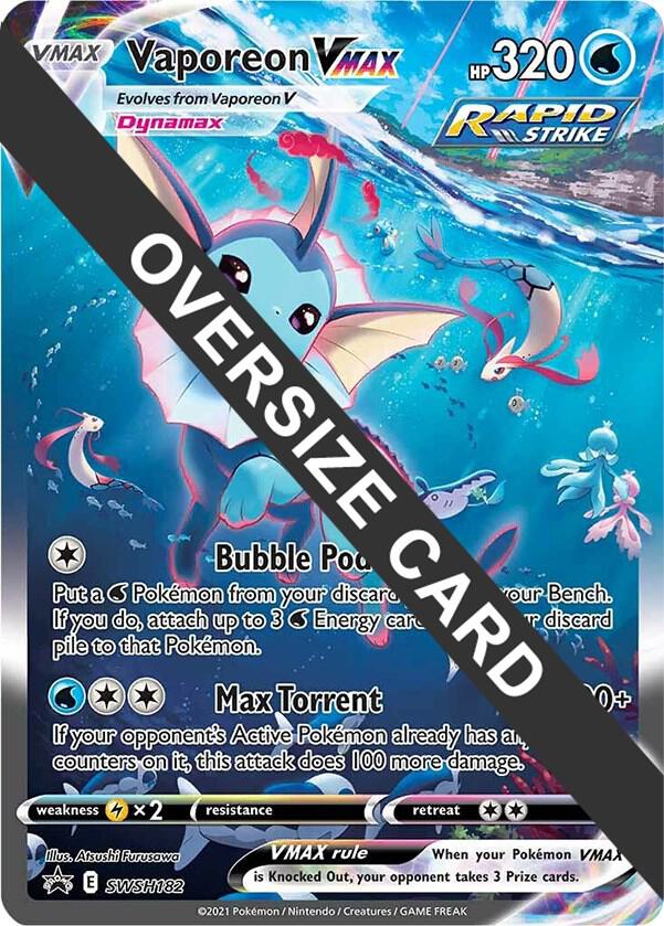 Vaporeon VMAX - SWSH182 SWSH182 — Jumbo Cards (English Pokémon TCG card)
