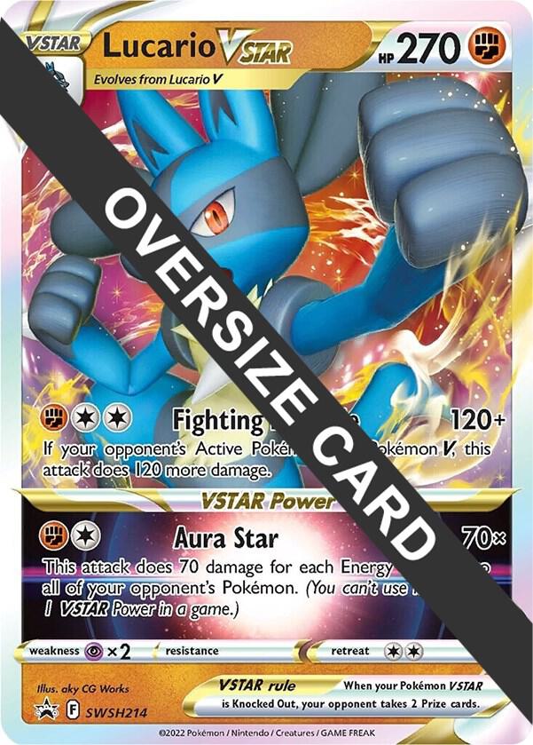 Lucario VSTAR - SWSH214 SWSH214 — Jumbo Cards (English Pokémon TCG card)
