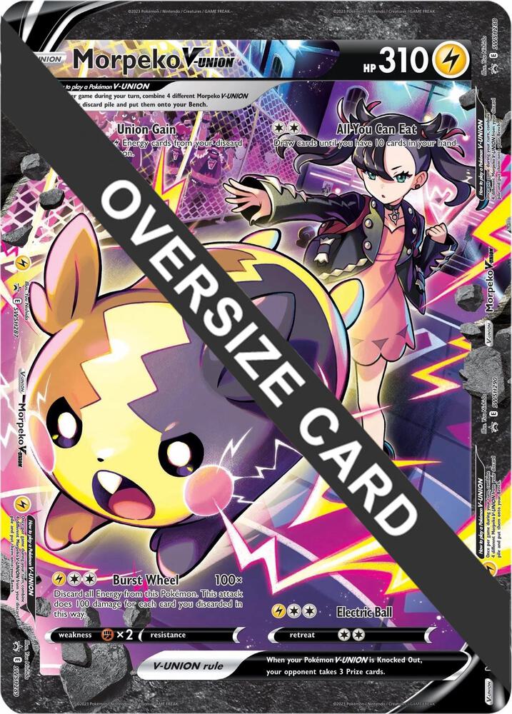 Morpeko V-Union (SWSH287-290) SWSH290 — Jumbo Cards (English Pokémon TCG card)