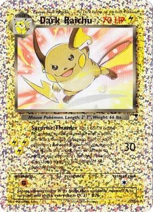 Dark Raichu - S3/S4 (Box Topper) S3/S4 — Jumbo Cards (English Pokémon TCG card)