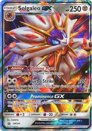Solgaleo GX - SM104 SM104 — Jumbo Cards (English Pokémon TCG card)