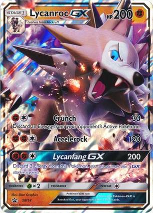Lycanroc GX - SM14 SM14 — Jumbo Cards (English Pokémon TCG card)