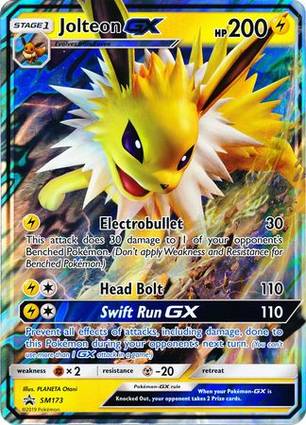 Jolteon GX - SM173 (SM Black Star Promo) SM173 — Jumbo Cards (English Pokémon TCG card)