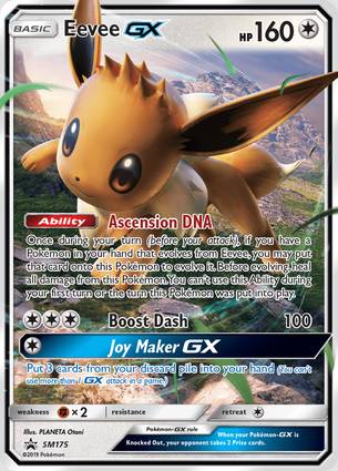 Eevee GX - SM175 (SM Black Star Promo) SM175 — Jumbo Cards (English Pokémon TCG card)