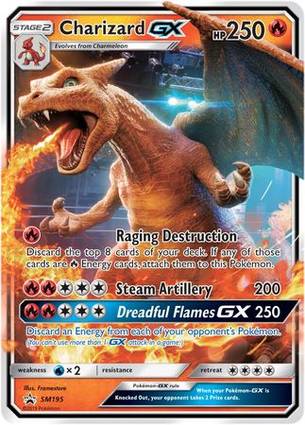 Charizard GX - SM195 (SM Black Star Promo) SM195 — Jumbo Cards (English Pokémon TCG card)