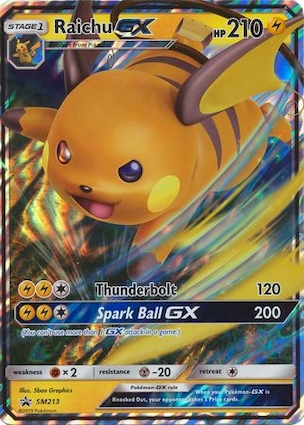 Raichu GX - SM213 SM213 — Jumbo Cards (English Pokémon TCG card)