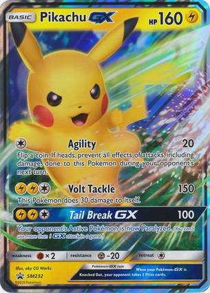 Pikachu GX - SM232 SM232 — Jumbo Cards (English Pokémon TCG card)