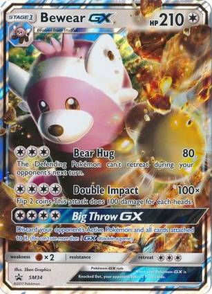Bewear GX - SM34 (Black Star Promos) SM34 — Jumbo Cards (English Pokémon TCG card)