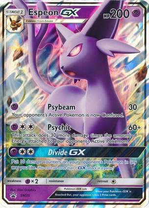 Espeon GX - SM35 (SM Black Star Promos) SM35 — Jumbo Cards (English Pokémon TCG card)