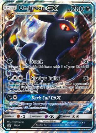Umbreon GX - SM36 SM36 — Jumbo Cards (English Pokémon TCG card)