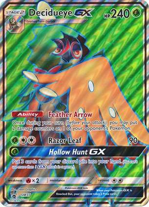 Decidueye GX - SM37 (SM Black Star Promo) SM37 — Jumbo Cards (English Pokémon TCG card)