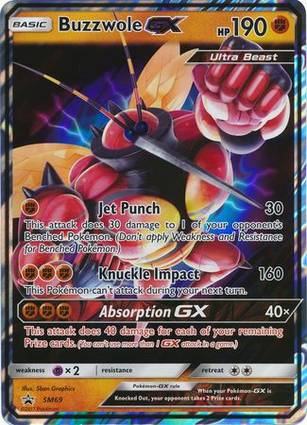 Buzzwole GX - SM69 (SM Black Star Promos) SM69 — Jumbo Cards (English Pokémon TCG card)