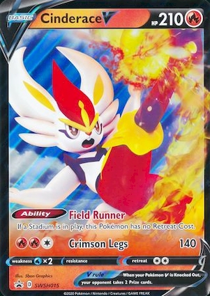 Cinderace V - SWSH015 SWSH015 — Jumbo Cards (English Pokémon TCG card)