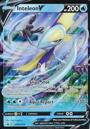 Inteleon V - SWSH016 SWSH016 — Jumbo Cards (English Pokémon TCG card)