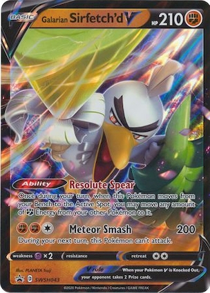 Galarian Sirfetch'd V - SWSH043 SWSH043 — Jumbo Cards (English Pokémon TCG card)