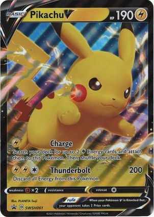 Pikachu V - SWSH061 SWSH061 — Jumbo Cards (English Pokémon TCG card)