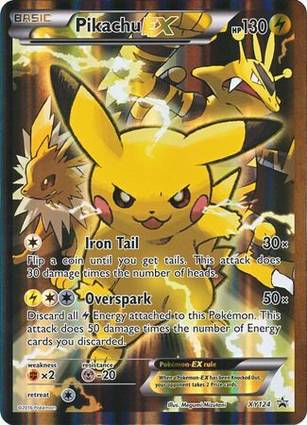 Pikachu EX - XY124 XY124 — Jumbo Cards (English Pokémon TCG card)