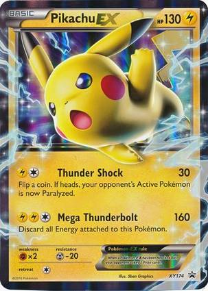 Pikachu EX - XY174 XY174 — Jumbo Cards (English Pokémon TCG card)