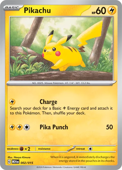 Pikachu 002/15 — McDonald's Dragon Discovery 2024 (English Pokémon TCG card)