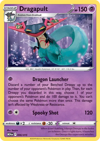 Dragapult 006/15 — McDonald's Dragon Discovery 2024 (English Pokémon TCG card)