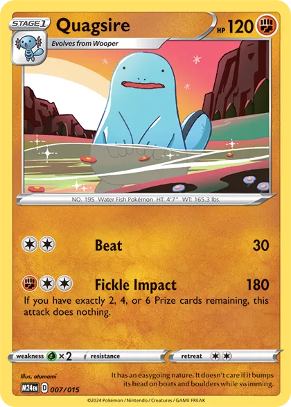 Quagsire 007/15 — Scoperta dei Draghi McDonald's 2024 (Italian Pokémon TCG card)