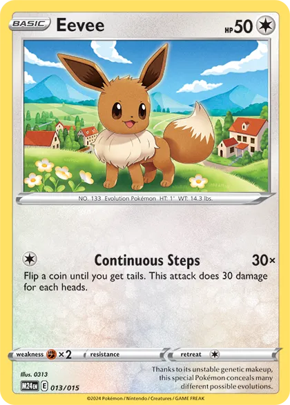 Eevee 013/15 — Scoperta dei Draghi McDonald's 2024 (Italian Pokémon TCG card)