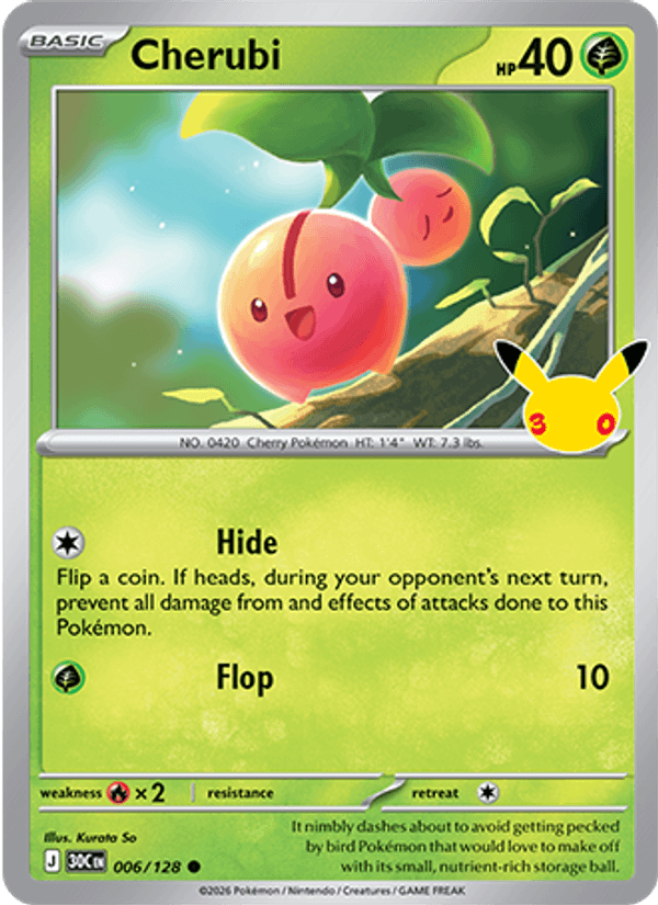 Cherubi 006 — 30th Celebration (English Pokémon TCG card)