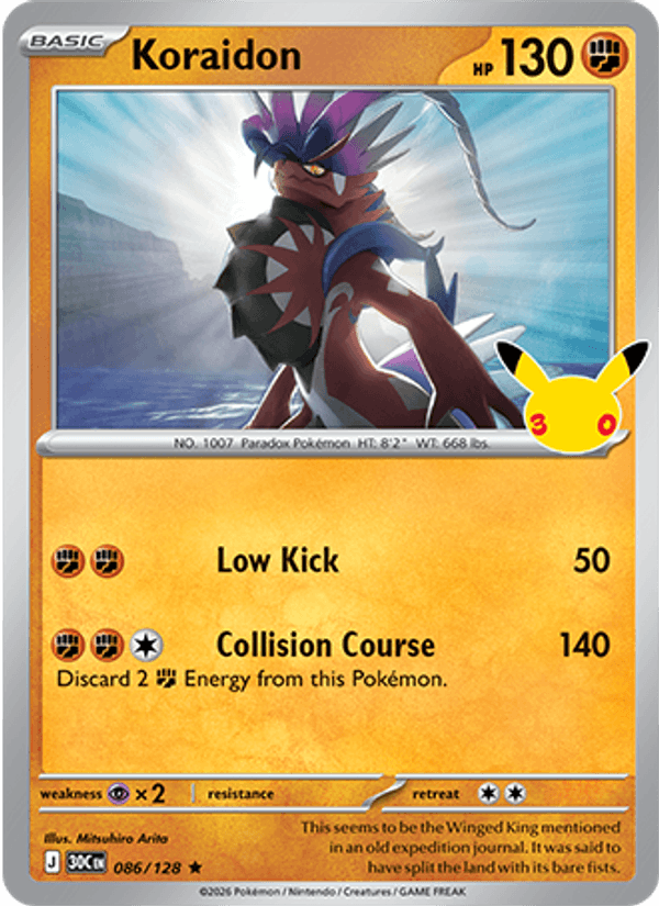 Koraidon 086 — 30th Celebration (English Pokémon TCG card)