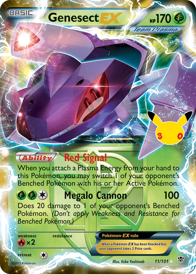 Genesect-EX 11/101 — 30th Celebration (English Pokémon TCG card)