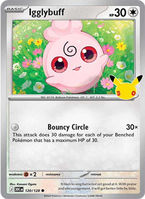 Igglybuff 120 — 30th Celebration (English Pokémon TCG card)